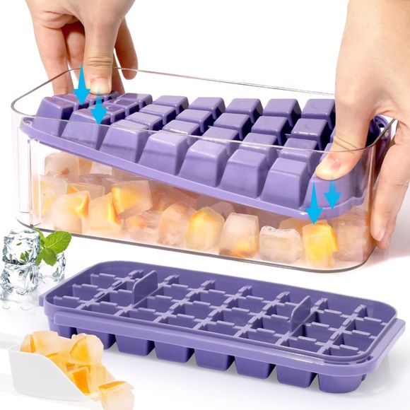 ~Purple Ice Cube Tray with Lid~ - Picture 1 of 6